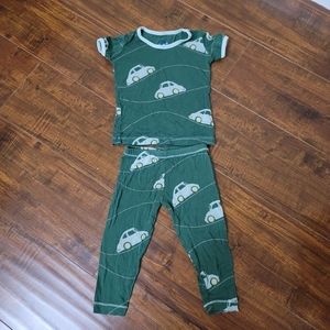 Kickee pants Pajama Set beetle car
